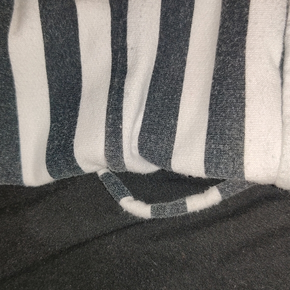 Striped Summer Sun Dress Midi Knee Length Pockets belt loops - Picture 8 of 12